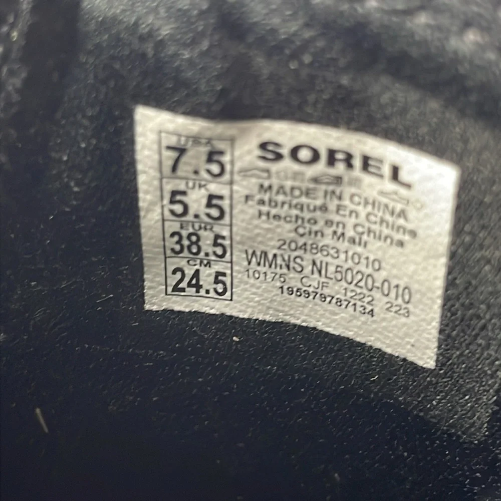 Sorel Evie 2 Chelsea Black Wedge Ankle Boots